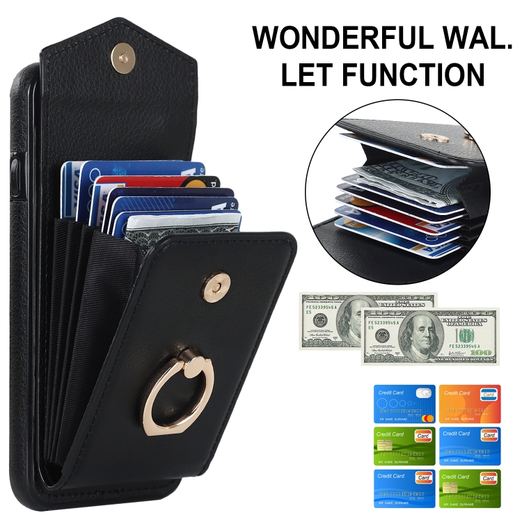 For iPhone SE 2022 / SE 2020 / 8 / 7 Anti-theft RFID Card Slot Phone Case(Black) For iPhone SE 2022 / SE 2020 / 8 / 7 Anti-theft RFID Card Slot Phone Case(Black)