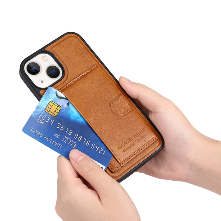 For iPhone 14 Plus Card Slot Holder Leather Phone Case(Green) For iPhone 14 Plus Card Slot Holder Leather Phone Case(Green)