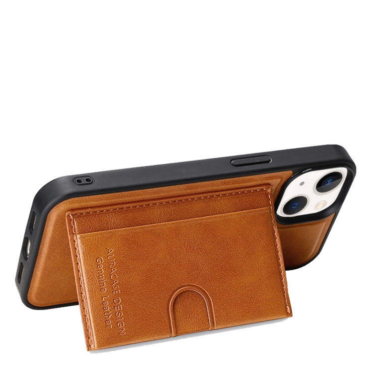 For iPhone 14 Plus Card Slot Holder Leather Phone Case(Green) For iPhone 14 Plus Card Slot Holder Leather Phone Case(Green)