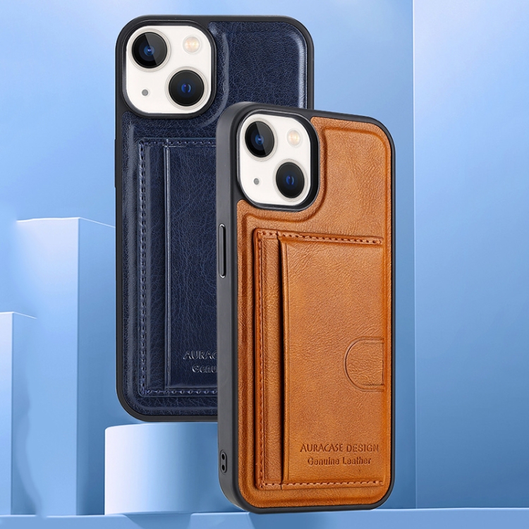 For iPhone 14 Plus Card Slot Holder Leather Phone Case(Green) For iPhone 14 Plus Card Slot Holder Leather Phone Case(Green)