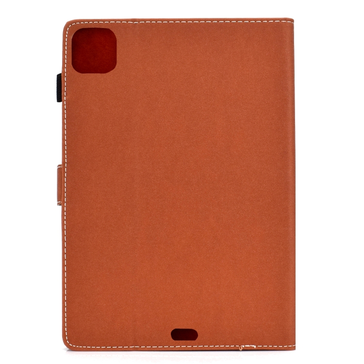 For iPad Pro 11 (2020) Sewing Thread Horizontal Solid Color Flat Leather Tablet Case with Sleep Function & Pen Cover & Anti Skid Strip & Card Slot & Holder(Light Star Brown) For iPad Pro 11 (2020) Sewing Thread Horizontal Solid Color Flat Leather Tablet Case with Sleep Function & Pen Cover & Anti Skid Strip & Card Slot & Holder(Light Star Brown)