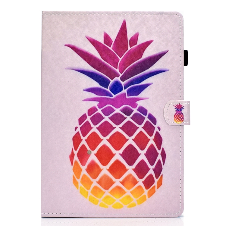 For iPad Pro 11 (2020) Sewing Thread Horizontal Painted Flat Leather Tablet Case with Sleep Function & Pen Cover & Anti Skid Strip & Card Slot & Holder(Pink Pineapple) For iPad Pro 11 (2020) Sewing Thread Horizontal Painted Flat Leather Tablet Case with Sleep Function & Pen Cover & Anti Skid Strip & Card Slot & Holder(Pink Pineapple)