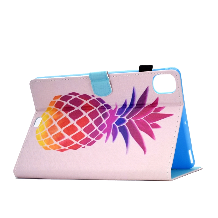 For iPad Pro 11 (2020) Sewing Thread Horizontal Painted Flat Leather Tablet Case with Sleep Function & Pen Cover & Anti Skid Strip & Card Slot & Holder(Pink Pineapple) For iPad Pro 11 (2020) Sewing Thread Horizontal Painted Flat Leather Tablet Case with Sleep Function & Pen Cover & Anti Skid Strip & Card Slot & Holder(Pink Pineapple)