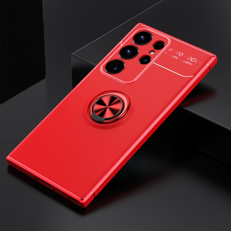 For Samsung Galaxy S23 Ultra 5G Metal Ring Holder TPU Phone Case(Red) For Samsung Galaxy S23 Ultra 5G Metal Ring Holder TPU Phone Case(Red)