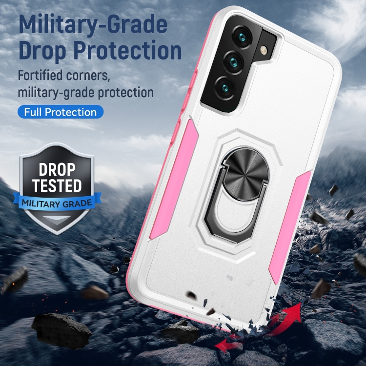 For Samsung Galaxy S23 5G Pioneer Armor PC + TPU Holder Phone Case(White) For Samsung Galaxy S23 5G Pioneer Armor PC + TPU Holder Phone Case(White)