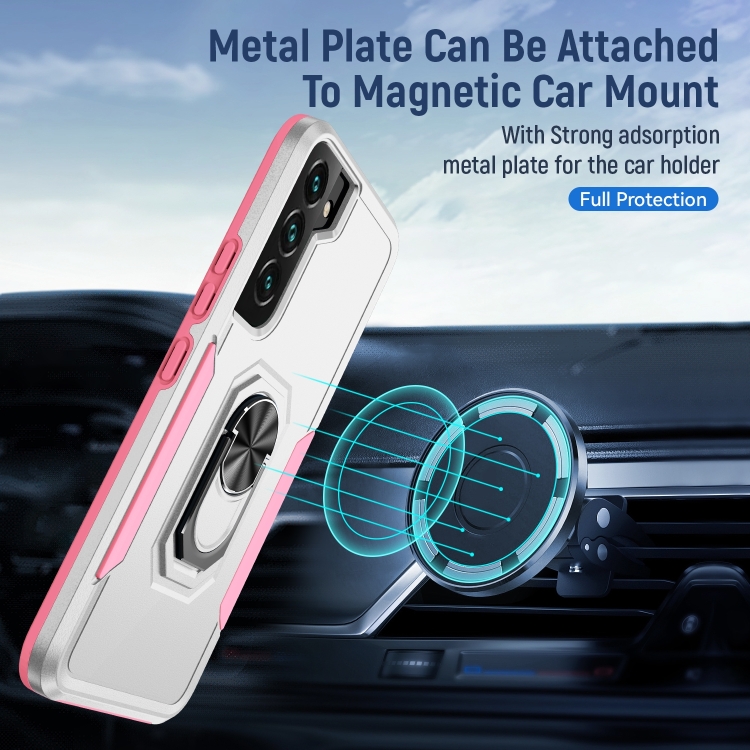 For Samsung Galaxy S23 5G Pioneer Armor PC + TPU Holder Phone Case(White) For Samsung Galaxy S23 5G Pioneer Armor PC + TPU Holder Phone Case(White)