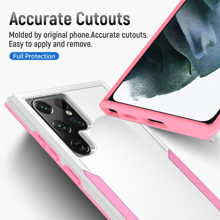 For Samsung Galaxy S23 Ultra 5G Pioneer Armor PC + TPU Phone Case(White) For Samsung Galaxy S23 Ultra 5G Pioneer Armor PC + TPU Phone Case(White)