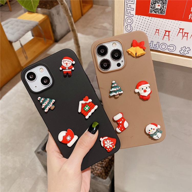 For iPhone 13 mini Christmas Candy Phone Case(Black) For iPhone 13 mini Christmas Candy Phone Case(Black)