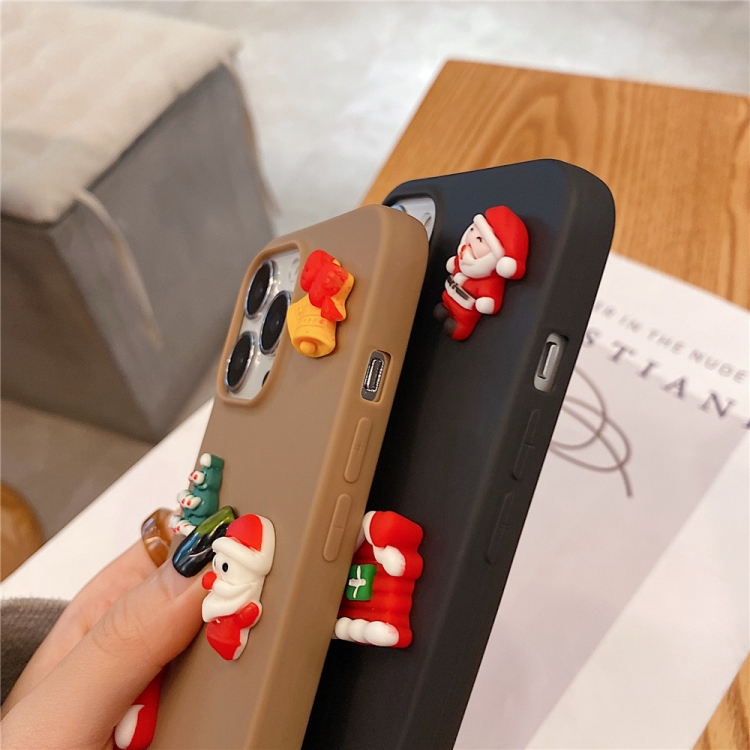 For iPhone 13 mini Christmas Candy Phone Case(Black) For iPhone 13 mini Christmas Candy Phone Case(Black)