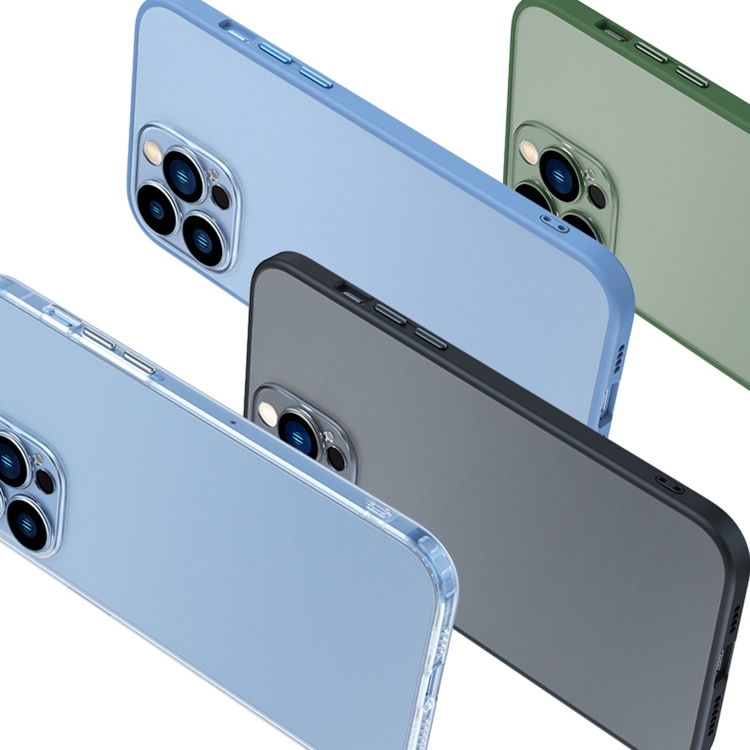 For iPhone 14 Plus 2 in 1 Skin Feel Frosted Phone Case with Lens Film(Sierra Blue) For iPhone 14 Plus 2 in 1 Skin Feel Frosted Phone Case with Lens Film(Sierra Blue)