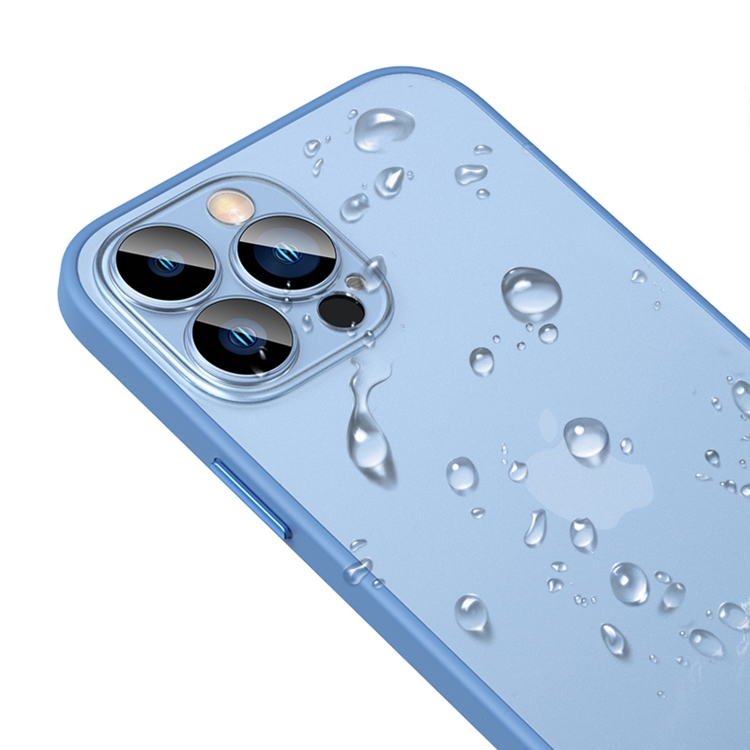 For iPhone 14 Plus 2 in 1 Skin Feel Frosted Phone Case with Lens Film(Sierra Blue) For iPhone 14 Plus 2 in 1 Skin Feel Frosted Phone Case with Lens Film(Sierra Blue)