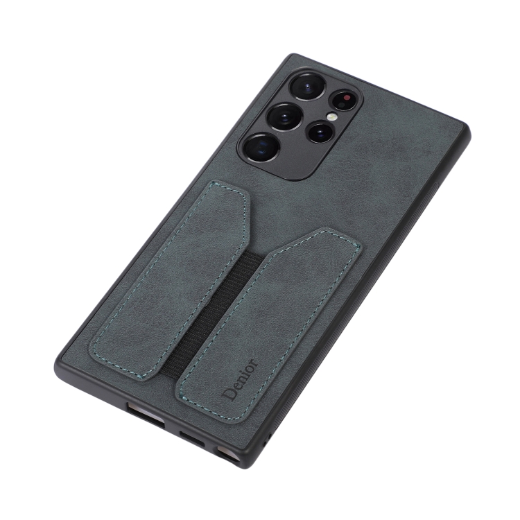 For Samsung Galaxy S22 Ultra 5G Denior DV Elastic Card PU Back Cover Phone Case(Grey) For Samsung Galaxy S22 Ultra 5G Denior DV Elastic Card PU Back Cover Phone Case(Grey)