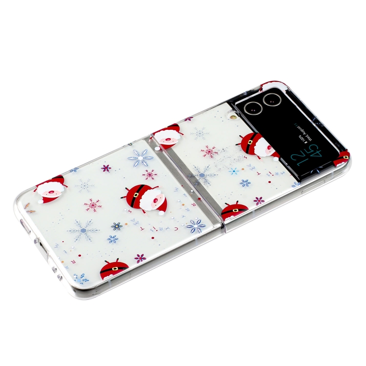 For Samsung Galaxy Z Flip 4 5G Foldable Christmas Colored Painting PC Phone Case(Snowflake Santa) For Samsung Galaxy Z Flip 4 5G Foldable Christmas Colored Painting PC Phone Case(Snowflake Santa)