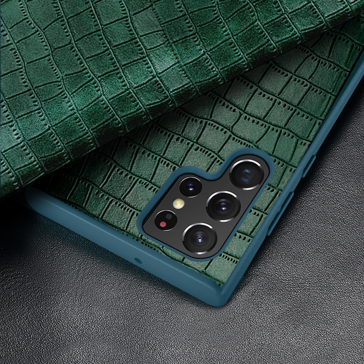 For Samsung Galaxy S23 Ultra 5G Crocodile Texture Window View Leather Phone Case(Green) For Samsung Galaxy S23 Ultra 5G Crocodile Texture Window View Leather Phone Case(Green)