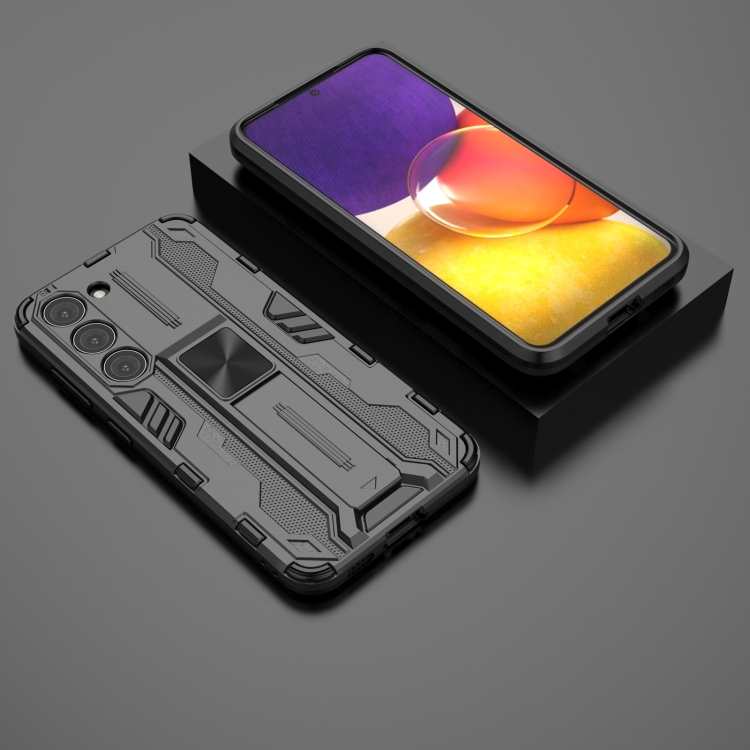 For Samsung Galaxy S23 5G Supersonic PC + TPU Shock-proof Phone Case with Holder(Black) For Samsung Galaxy S23 5G Supersonic PC + TPU Shock-proof Phone Case with Holder(Black)