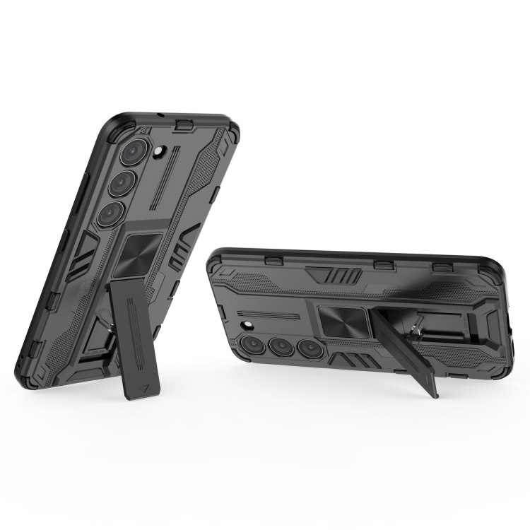For Samsung Galaxy S23 5G Supersonic PC + TPU Shock-proof Phone Case with Holder(Black) For Samsung Galaxy S23 5G Supersonic PC + TPU Shock-proof Phone Case with Holder(Black)