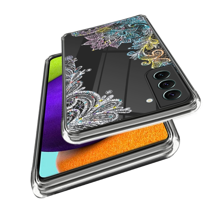 For Samsung Galaxy S23 5G Laser IMD Pattern TPU Phone Case(Flower) For Samsung Galaxy S23 5G Laser IMD Pattern TPU Phone Case(Flower)