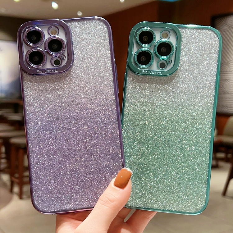 Coque IPhone 16 Pro Transparente à Paillettes - Étui TPU Souple + 2 Protecteurs écran Verre Trempé + 2 Protecteurs Caméra