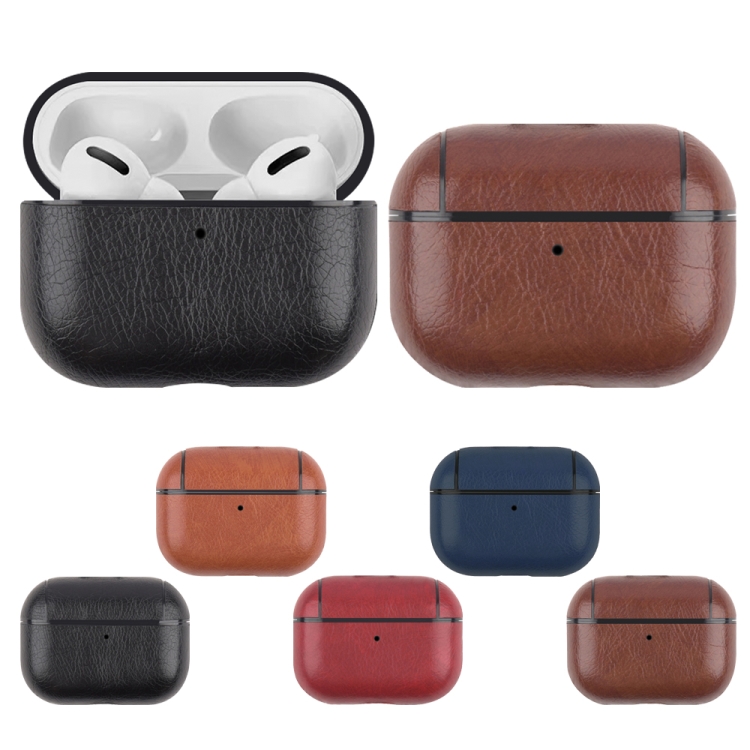 For AirPods Pro 2 Wireless Earphone Leather Shockproof Protective Case(Dark Brown) For AirPods Pro 2 Wireless Earphone Leather Shockproof Protective Case(Dark Brown)