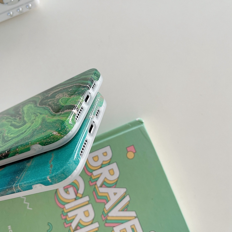 For iPhone 14 TPU Soft Shockproof Phone Case(Green Wave Stone) For iPhone 14 TPU Soft Shockproof Phone Case(Green Wave Stone)