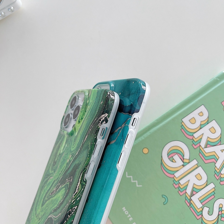 For iPhone 14 TPU Soft Shockproof Phone Case(Green Wave Stone) For iPhone 14 TPU Soft Shockproof Phone Case(Green Wave Stone)