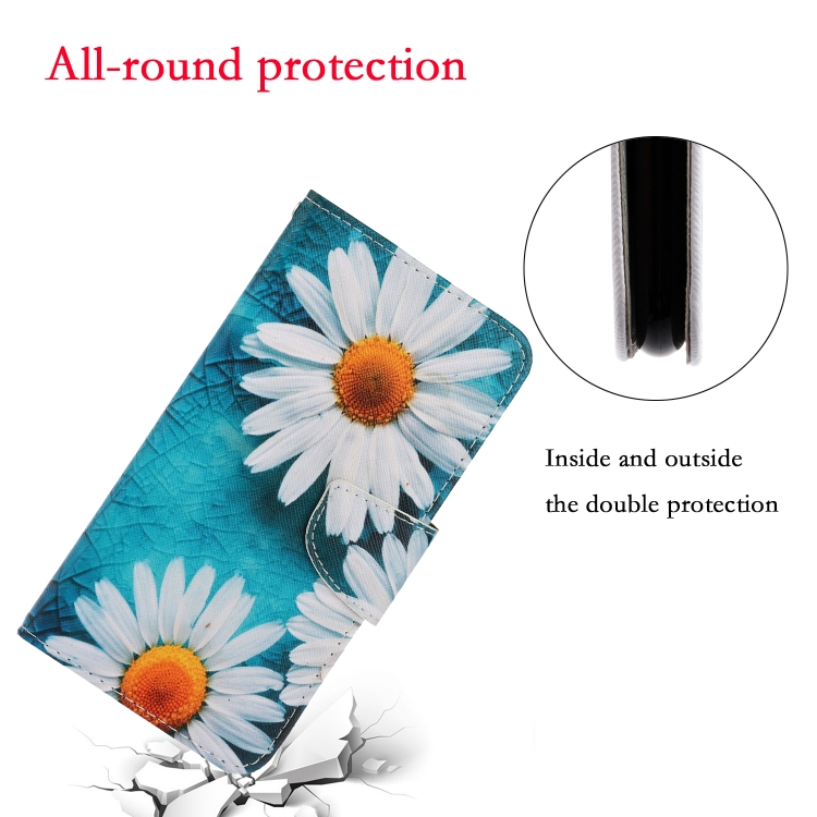 For Samsung Galaxy S23+ 5G Colored Drawing Pattern Leather Phone Case(Daisy) For Samsung Galaxy S23+ 5G Colored Drawing Pattern Leather Phone Case(Daisy)