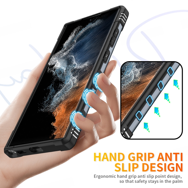 For Samsung Galaxy S23 Ultra 5G Ring Holder Phone Case(Grey) For Samsung Galaxy S23 Ultra 5G Ring Holder Phone Case(Grey)
