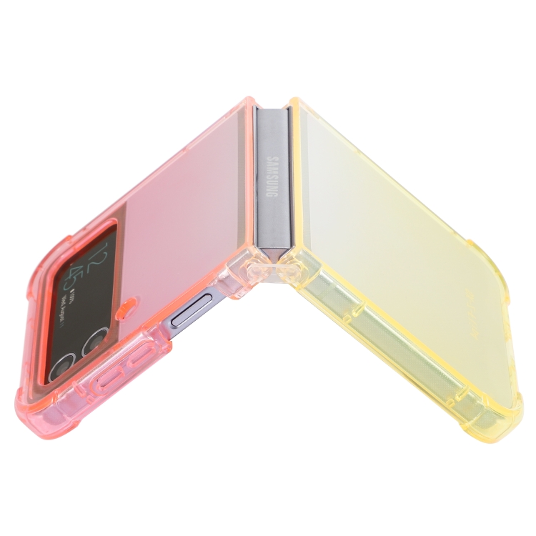 For Samsung Galaxy Z Flip4 5G Gradient Color Shockproof Phone Case(Gradient Pink Yellow) For Samsung Galaxy Z Flip4 5G Gradient Color Shockproof Phone Case(Gradient Pink Yellow)