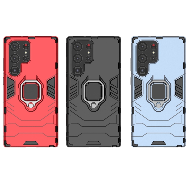 For Samsung Galaxy S23 Ultra 5G Magnetic Ring Holder PC + TPU Phone Case(Red) For Samsung Galaxy S23 Ultra 5G Magnetic Ring Holder PC + TPU Phone Case(Red)