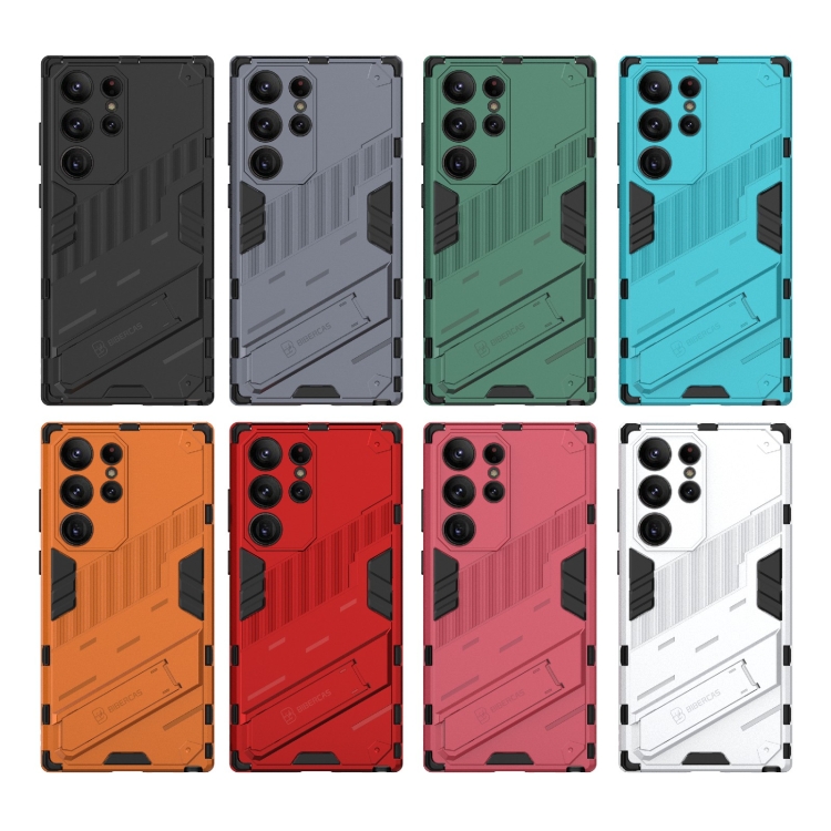 For Samsung Galaxy S23 Ultra 5G Punk Armor 2 in 1 PC + TPU Shockproof Phone Case with Invisible Holder(Black) For Samsung Galaxy S23 Ultra 5G Punk Armor 2 in 1 PC + TPU Shockproof Phone Case with Invisible Holder(Black)