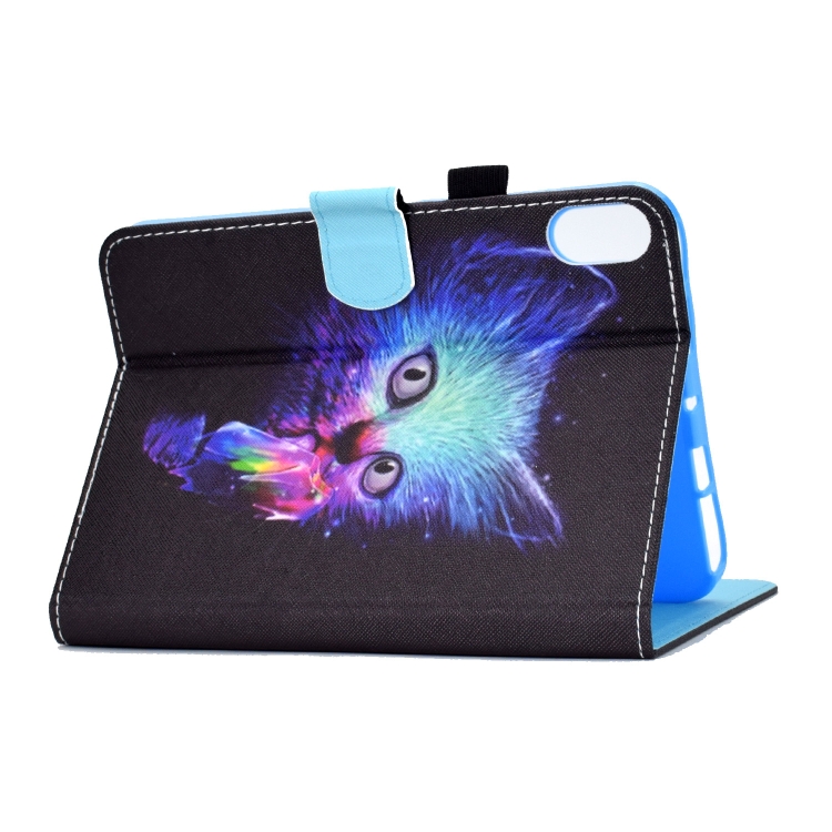 For iPad 10th Gen 10.9 2022 Colored Drawing Stitching Smart Leather Tablet Case(Super Cat) For iPad 10th Gen 10.9 2022 Colored Drawing Stitching Smart Leather Tablet Case(Super Cat)