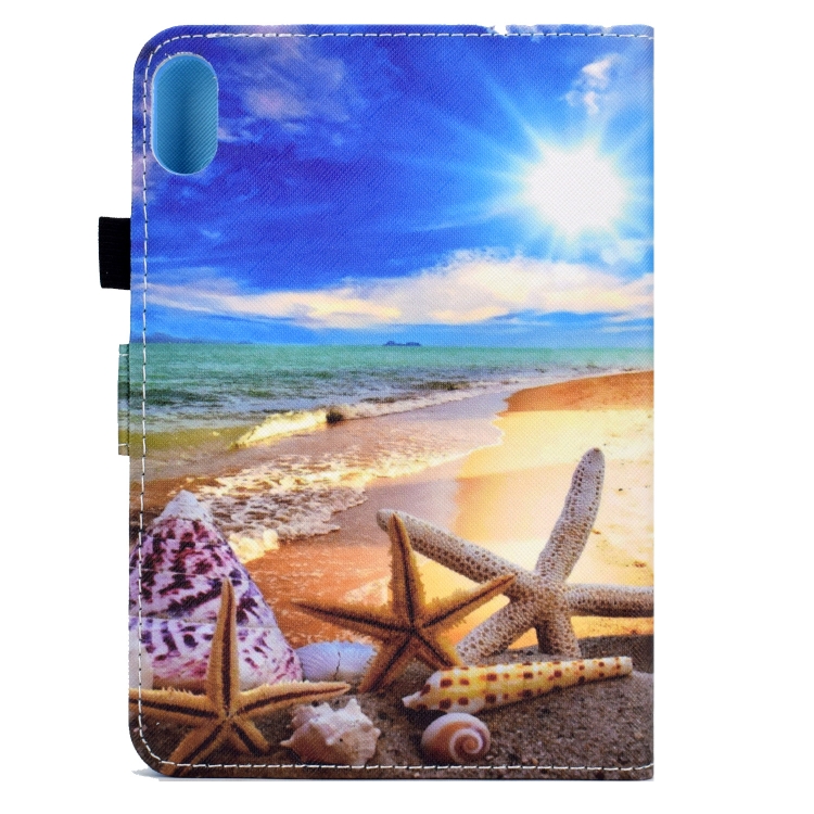 For iPad 10th Gen 10.9 2022 Colored Drawing Stitching Smart Leather Tablet Case(Blue Sky Starfish) For iPad 10th Gen 10.9 2022 Colored Drawing Stitching Smart Leather Tablet Case(Blue Sky Starfish)