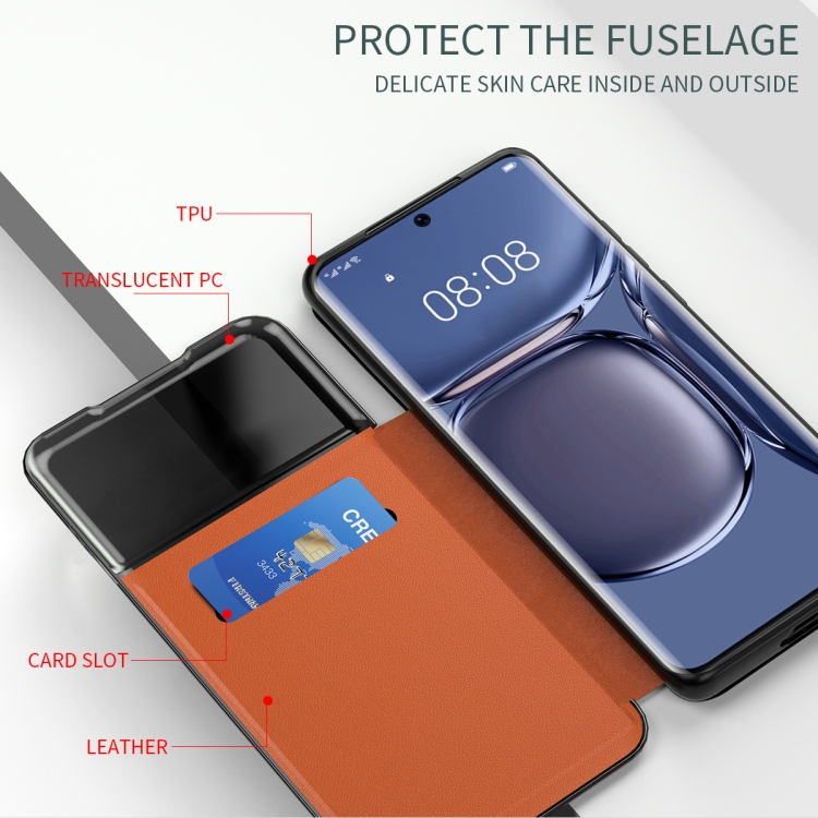 For Samsung Galaxy S22 Ultra 5G Attraction Flip Holder Leather Phone Case(Orange) For Samsung Galaxy S22 Ultra 5G Attraction Flip Holder Leather Phone Case(Orange)