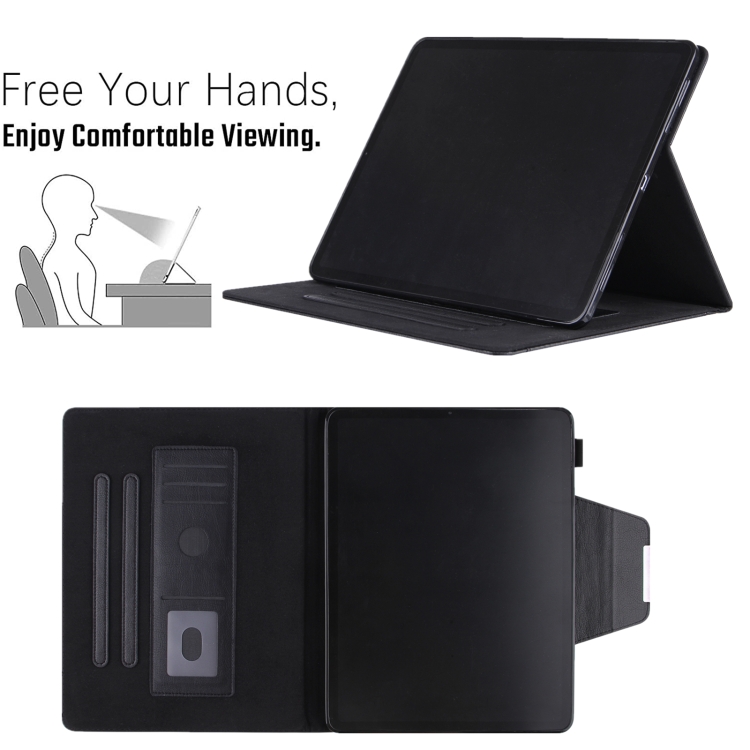 For iPad 10th Gen 10.9 2022 Solid Color Metal Buckle Leather Smart Tablet Case(Black) For iPad 10th Gen 10.9 2022 Solid Color Metal Buckle Leather Smart Tablet Case(Black)