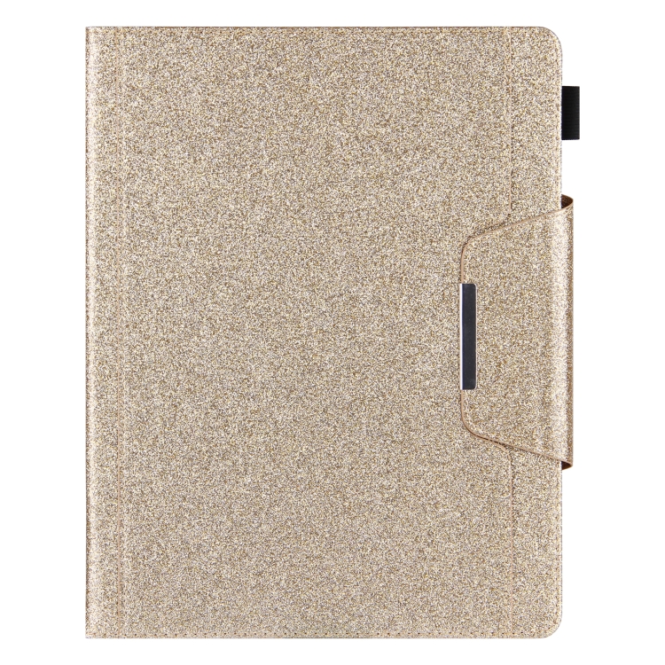 For iPad 10th Gen 10.9 2022 Glitter Metal Buckle Leather Smart Tablet Case(Gold) For iPad 10th Gen 10.9 2022 Glitter Metal Buckle Leather Smart Tablet Case(Gold)