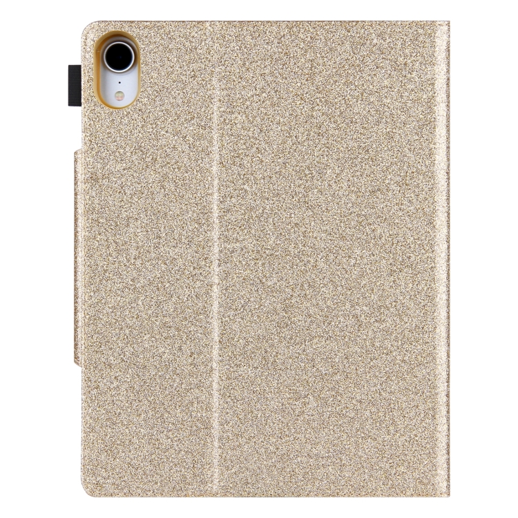 For iPad 10th Gen 10.9 2022 Glitter Metal Buckle Leather Smart Tablet Case(Gold) For iPad 10th Gen 10.9 2022 Glitter Metal Buckle Leather Smart Tablet Case(Gold)