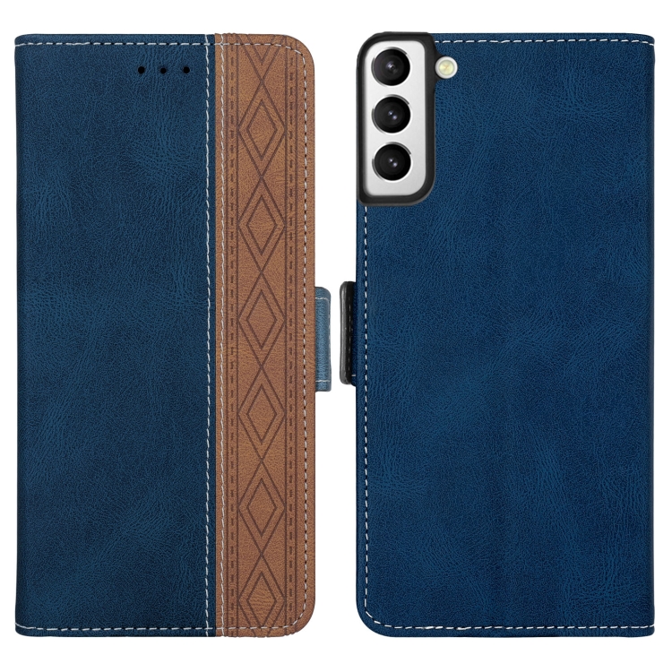For Samsung Galaxy S23+ 5G Stitching Side-Magnetic RFID Leather Phone Case(Royal Blue)