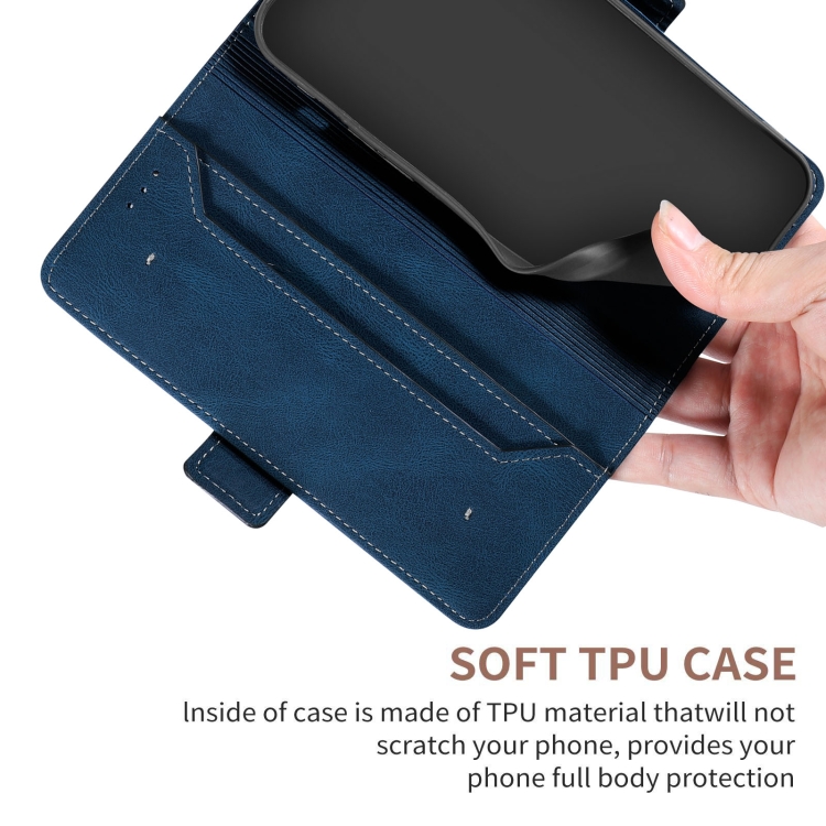 For Samsung Galaxy S23+ 5G Stitching Side-Magnetic RFID Leather Phone Case(Royal Blue)