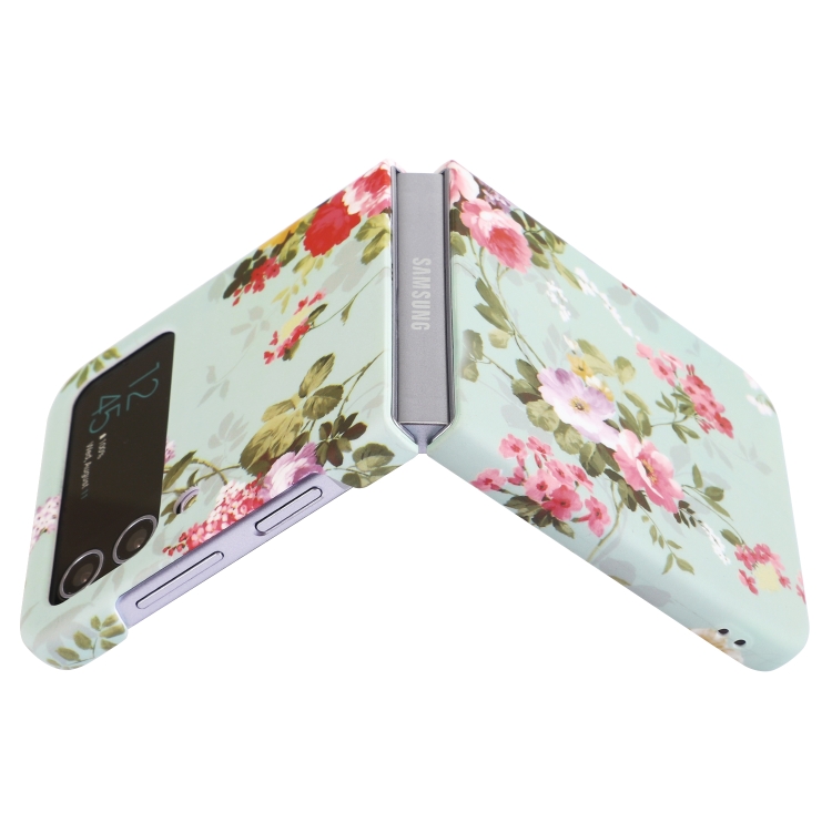 For Samsung Galaxy Z Flip4 5G Flowers Pattern Folded Shockproof Phone Case(White Peonies) For Samsung Galaxy Z Flip4 5G Flowers Pattern Folded Shockproof Phone Case(White Peonies)