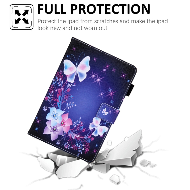 For iPad 10th Gen 10.9 2022 Colored Drawing Leather Smart Tablet Case(Dual Colorful Butterflies) For iPad 10th Gen 10.9 2022 Colored Drawing Leather Smart Tablet Case(Dual Colorful Butterflies)