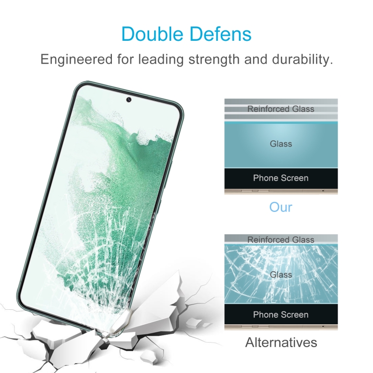 For Samsung Galaxy S23+ 5G 50pcs 0.26mm 9H 2.5D Tempered Glass Film, Fingerprint Unlocking Is Not Supported For Samsung Galaxy S23+ 5G 50pcs 0.26mm 9H 2.5D Tempered Glass Film, Fingerprint Unlocking Is Not Supported