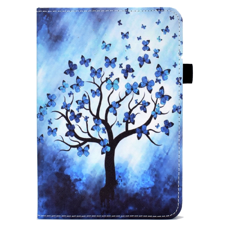 For iPad 10th Gen 10.9 2022 Colored Drawing Stitching Elastic Band Smart Leather Tablet Case(Butterfly Tree) For iPad 10th Gen 10.9 2022 Colored Drawing Stitching Elastic Band Smart Leather Tablet Case(Butterfly Tree)