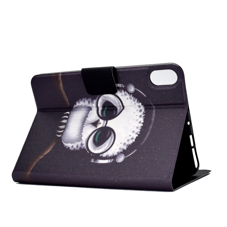 For iPad 10th Gen 10.9 2022 Electric Pressed Colored Drawing Smart Leather Tablet Case(Spectacled Cat) For iPad 10th Gen 10.9 2022 Electric Pressed Colored Drawing Smart Leather Tablet Case(Spectacled Cat)