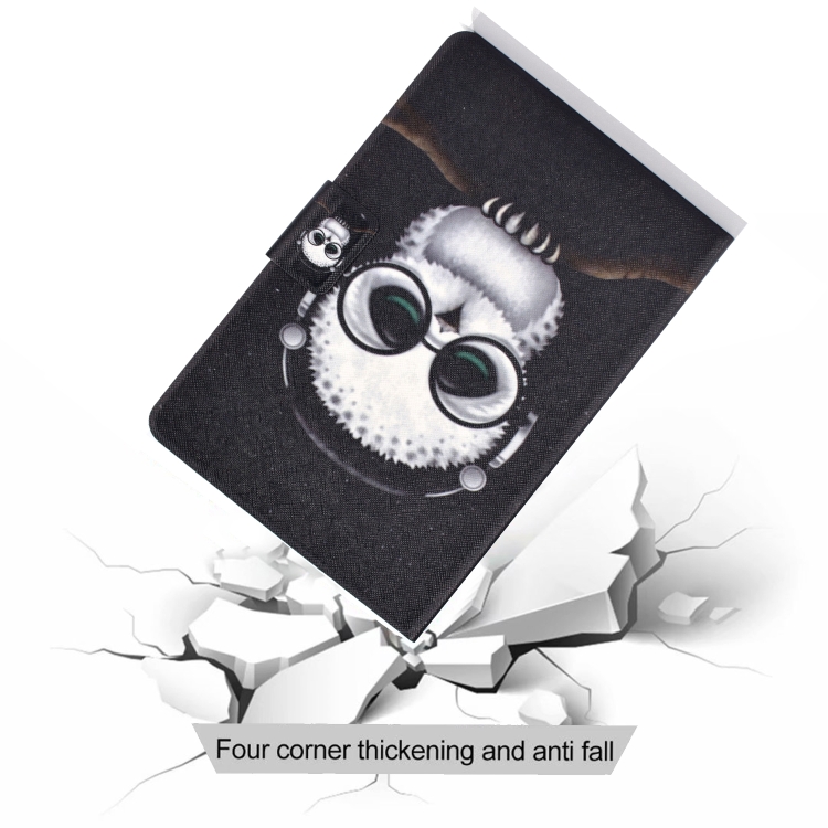 For iPad 10th Gen 10.9 2022 Electric Pressed Colored Drawing Smart Leather Tablet Case(Spectacled Cat) For iPad 10th Gen 10.9 2022 Electric Pressed Colored Drawing Smart Leather Tablet Case(Spectacled Cat)