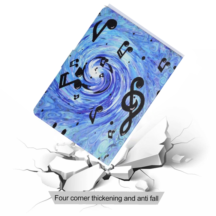 For iPad 10th Gen 10.9 2022 Electric Pressed Colored Drawing Smart Leather Tablet Case(Sheet Music) For iPad 10th Gen 10.9 2022 Electric Pressed Colored Drawing Smart Leather Tablet Case(Sheet Music)