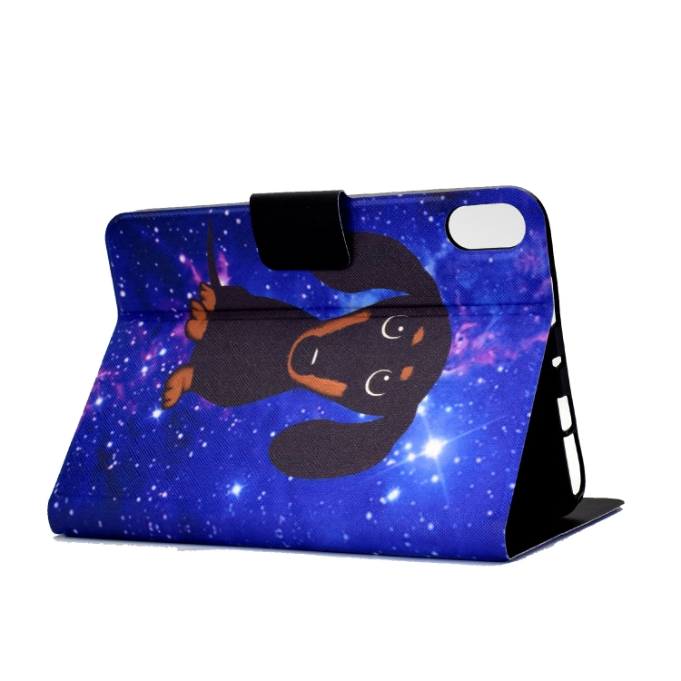 For iPad 10th Gen 10.9 2022 Electric Pressed Colored Drawing Smart Leather Tablet Case(Little Black Dog) For iPad 10th Gen 10.9 2022 Electric Pressed Colored Drawing Smart Leather Tablet Case(Little Black Dog)