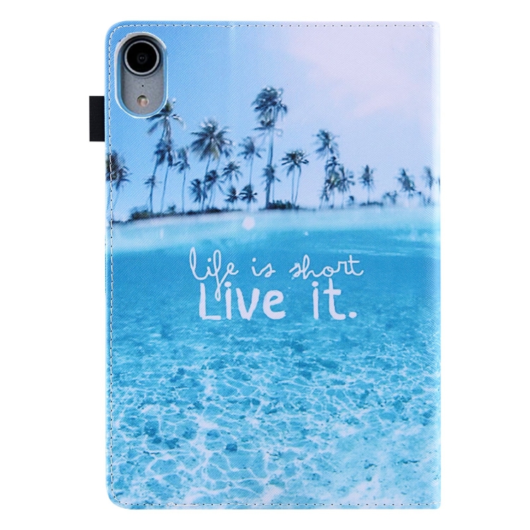 For iPad 10th Gen 10.9 2022 Colored Drawing Leather Smart Tablet Case(Beach) For iPad 10th Gen 10.9 2022 Colored Drawing Leather Smart Tablet Case(Beach)