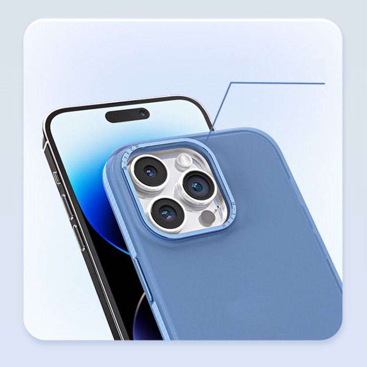 For iPhone 14 Plus 4D Invisible Frosted PC Phone Case(Blue) For iPhone 14 Plus 4D Invisible Frosted PC Phone Case(Blue)