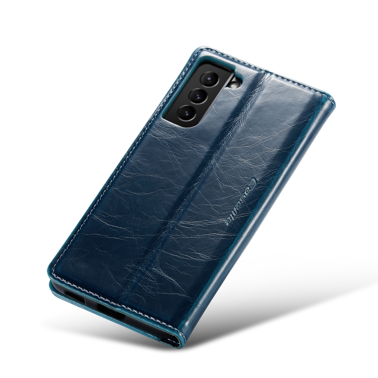 For Samsung Galaxy S22+ 5G CaseMe 003 Crazy Horse Texture Leather Phone Case(Blue) For Samsung Galaxy S22+ 5G CaseMe 003 Crazy Horse Texture Leather Phone Case(Blue)