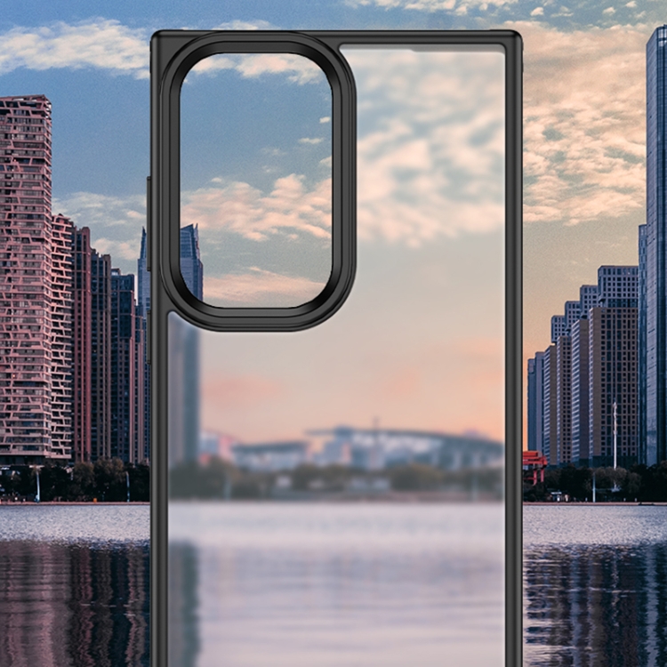 For Samsung Galaxy S23 Ultra 5G Armor Clear TPU Hard PC Phone Case(Matte Black) For Samsung Galaxy S23 Ultra 5G Armor Clear TPU Hard PC Phone Case(Matte Black)